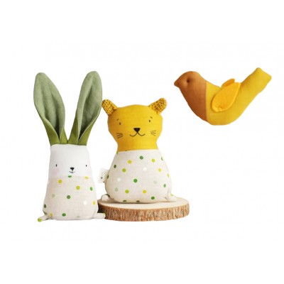 Χειροποίητo υφασμάτινo Baby toys set,  Jumata Made