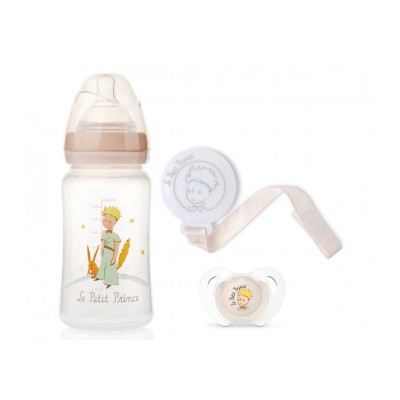 Σετ Μπιμπερό 250ml Πιπίλα & Κλιπ Le Petit Prince, Kiokids