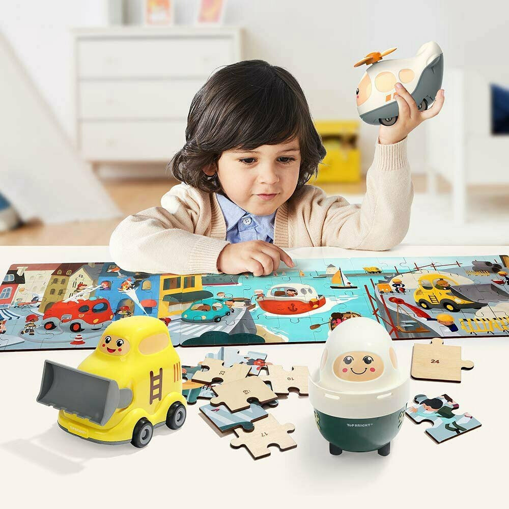 Ξύλινο Παιδικό Puzzle Ελικόπτερο, Top Bright Παιχνίδια